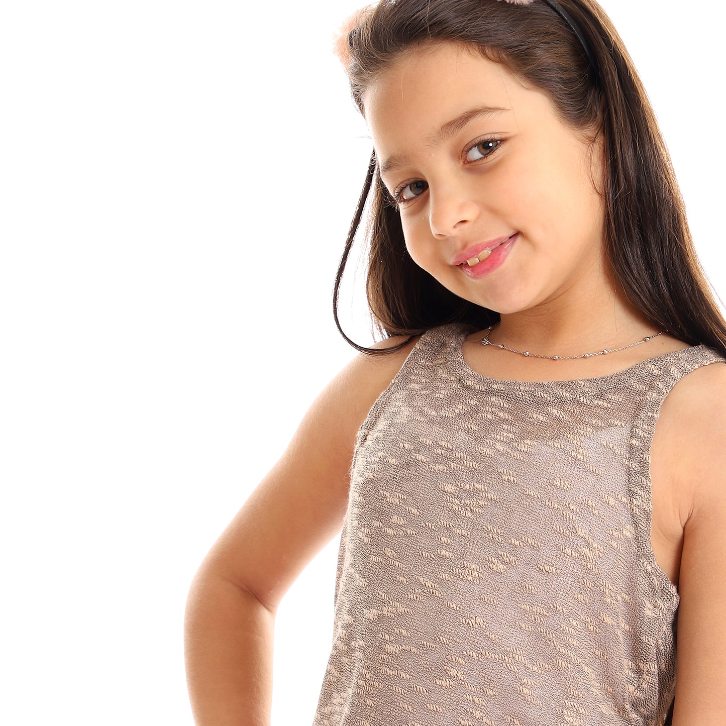 Kady girls self pattern sleeveless tank top girls