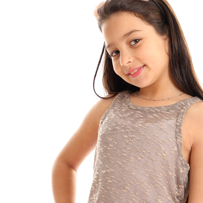Kady girls self pattern sleeveless tank top girls