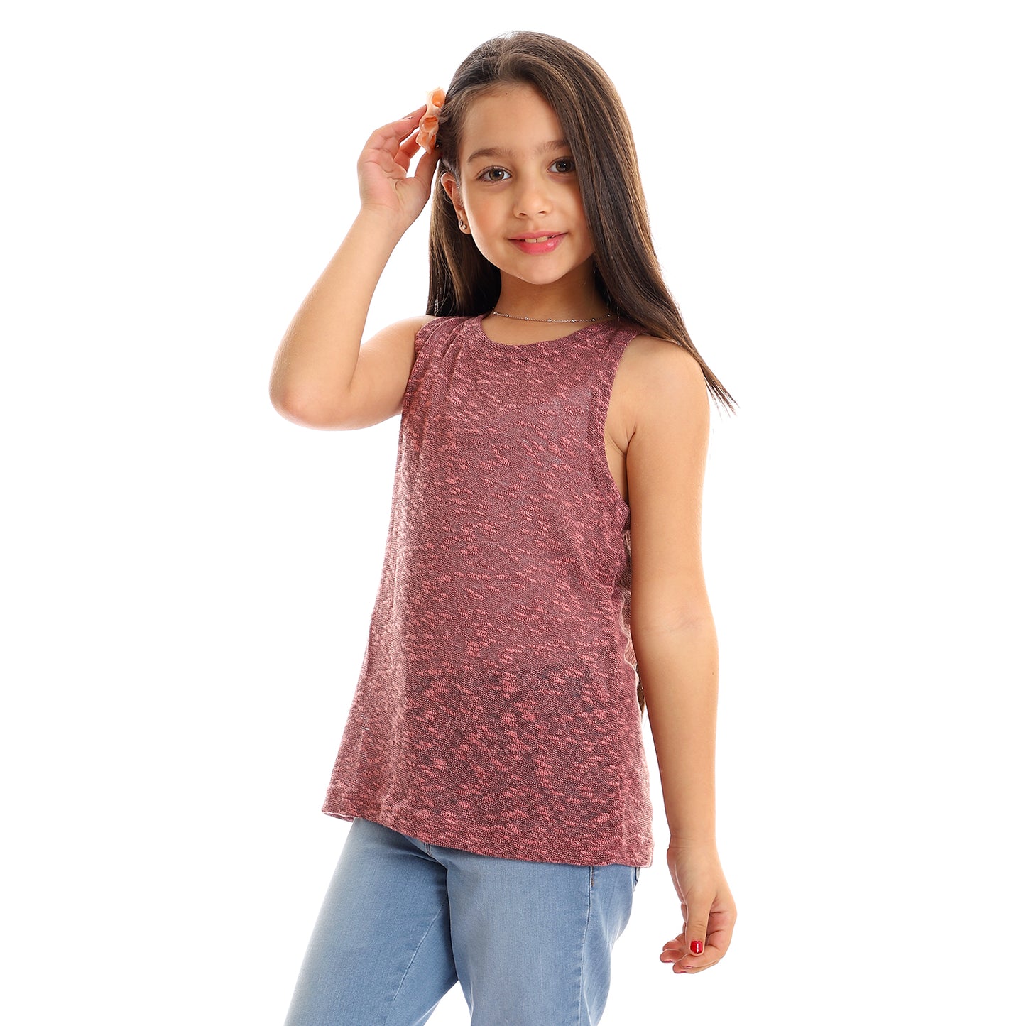 Kady girls self pattern sleeveless tank top girls
