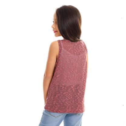 Kady girls self pattern sleeveless tank top girls