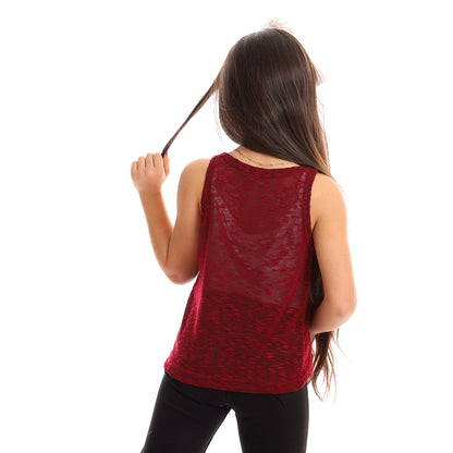 Kady girls self pattern sleeveless tank top girls