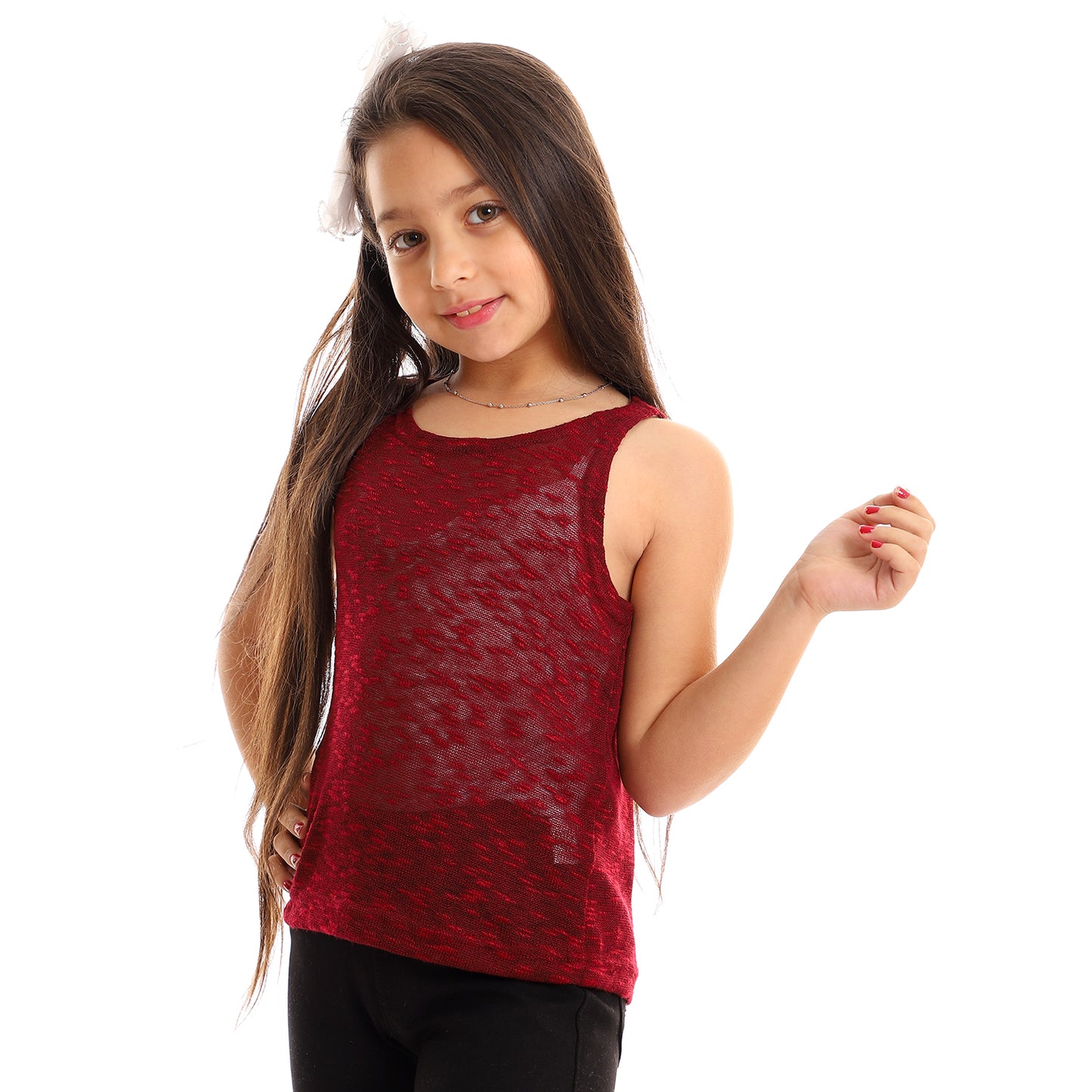 Kady girls self pattern sleeveless tank top girls