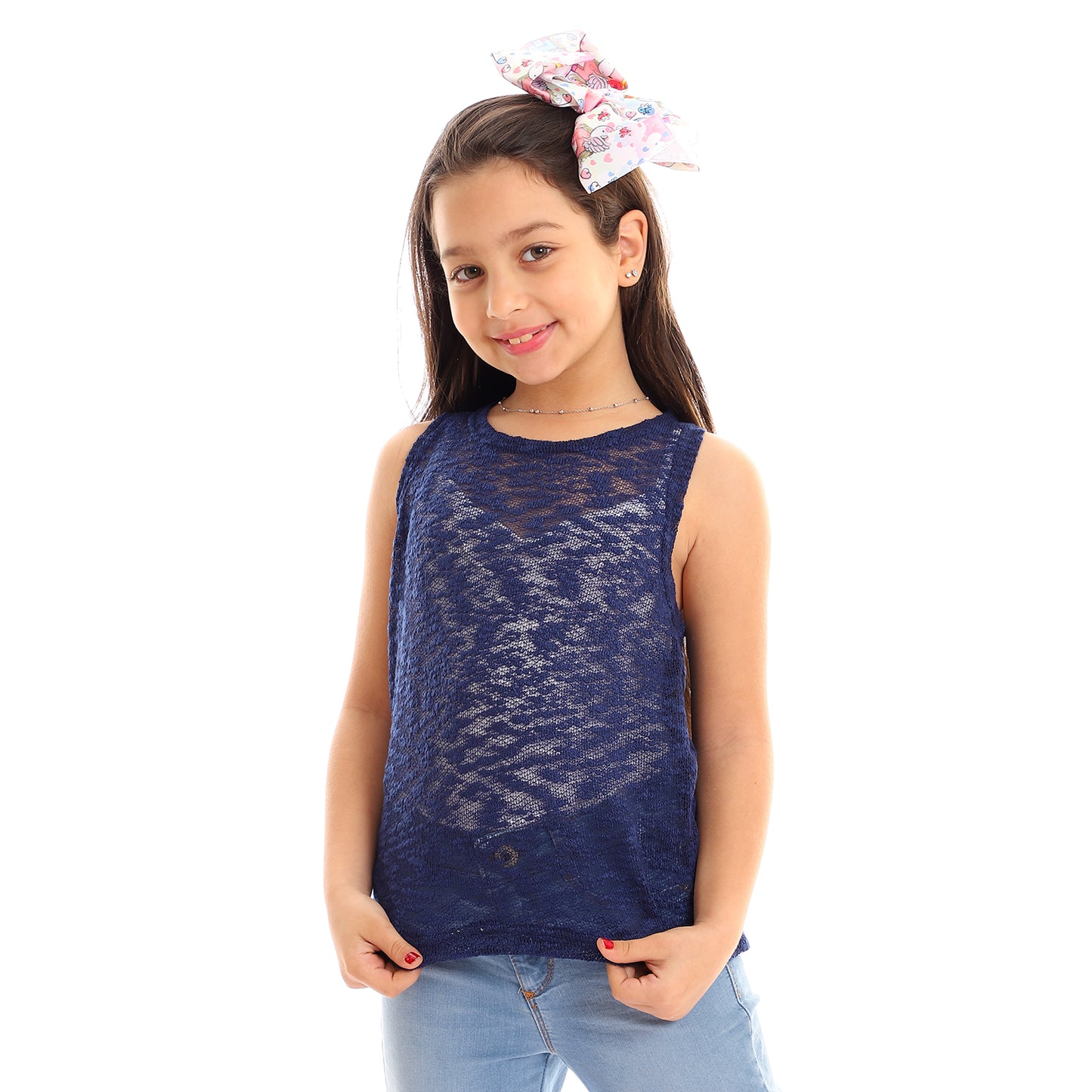 Kady girls self pattern sleeveless tank top girls
