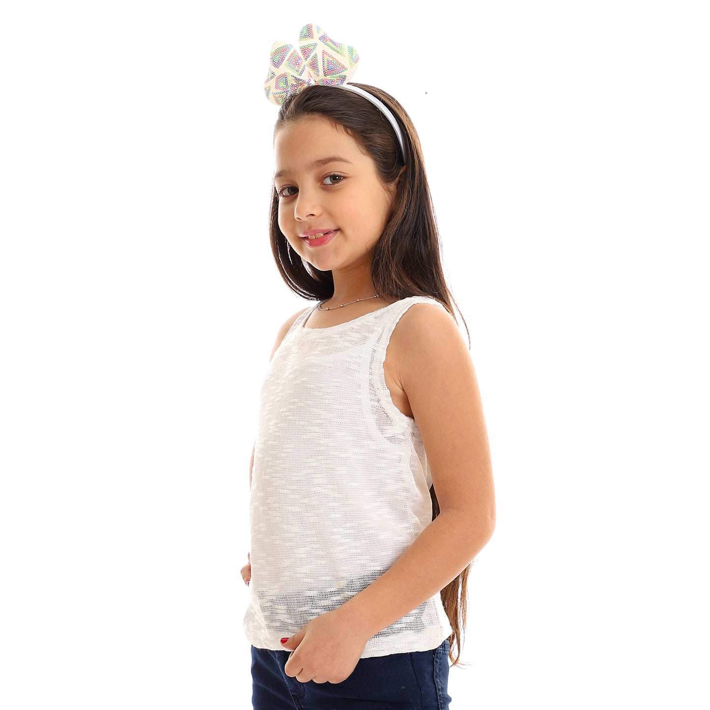 Kady girls self pattern sleeveless tank top girls