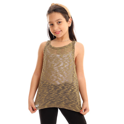Kady girls self pattern sleeveless tank top girls