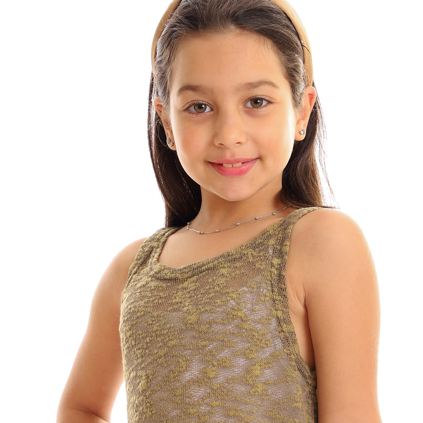 Kady girls self pattern sleeveless tank top girls