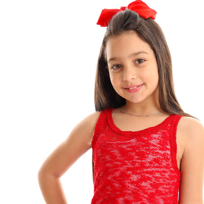 Kady girls self pattern sleeveless tank top girls