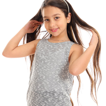 Kady girls self pattern sleeveless tank top girls