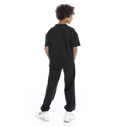 Front Printed Pajama Set With Pant