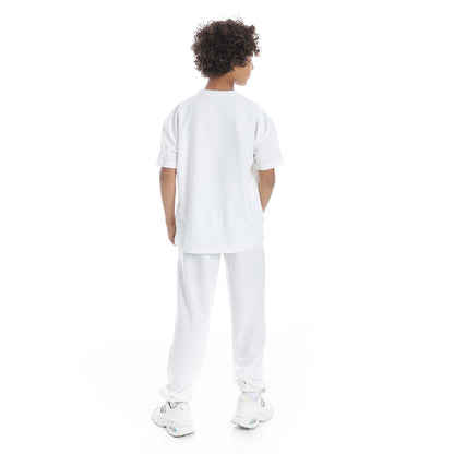 Front Printed Pajama Set With Pant