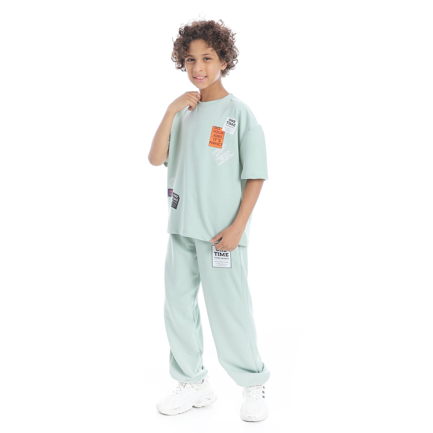 Front Printed Pajama Set With Pant