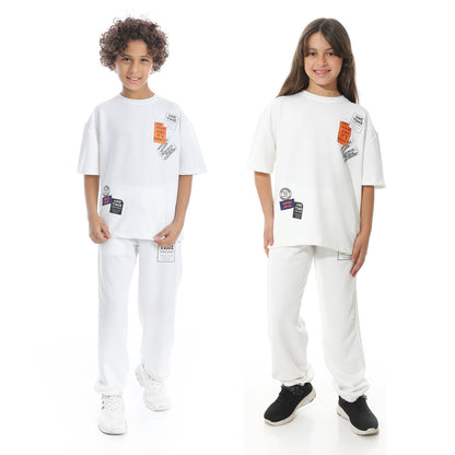 Front Printed Pajama Set With Pant