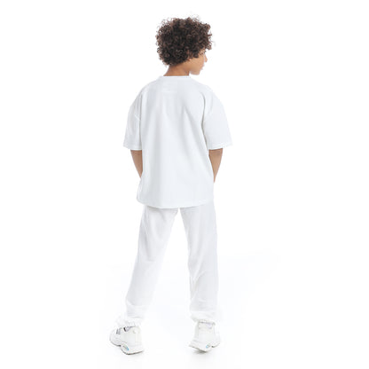 Front Printed Pajama Set With Pant