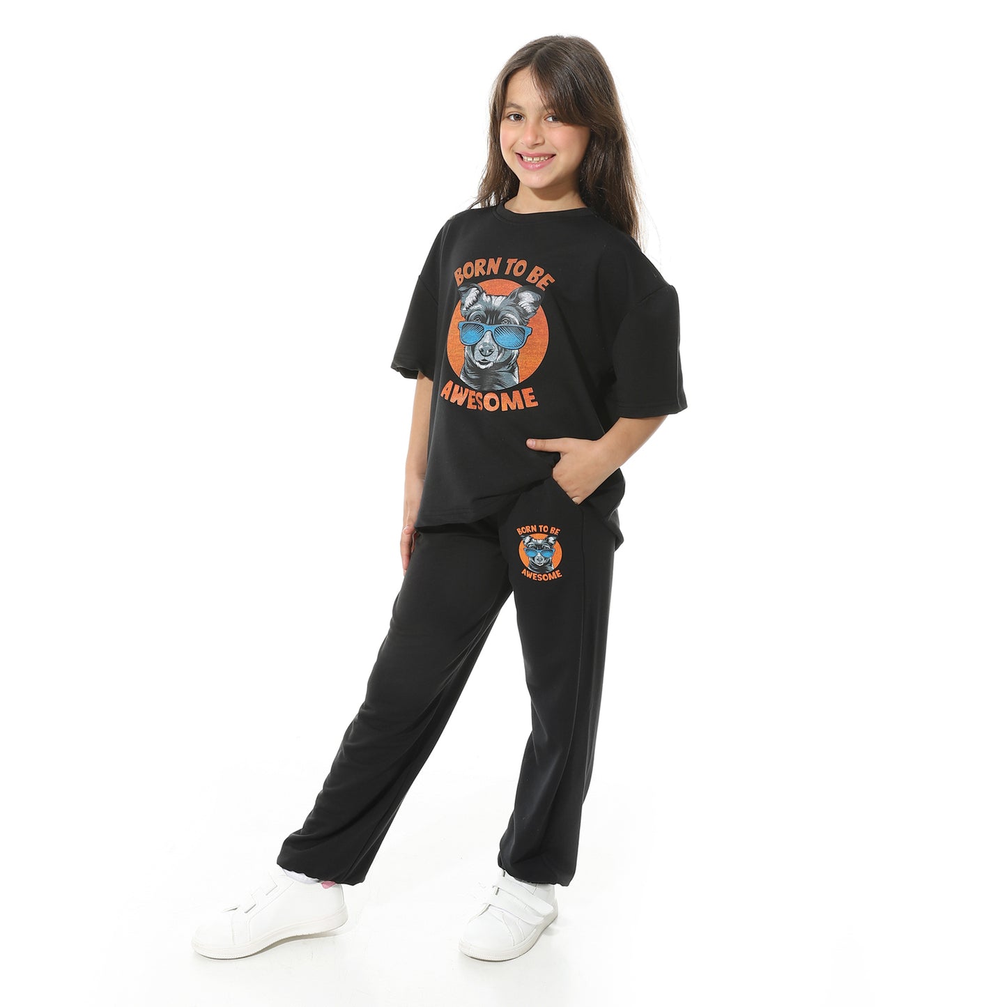 Front Printed Pajama Set With Pant