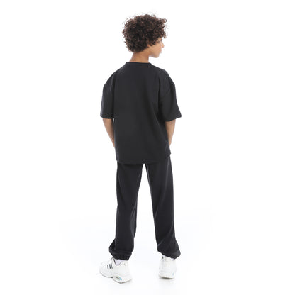 Front Printed Pajama Set With Pant