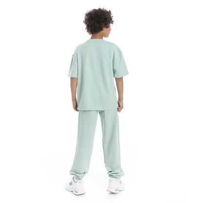 Front Printed Pajama Set With Pant