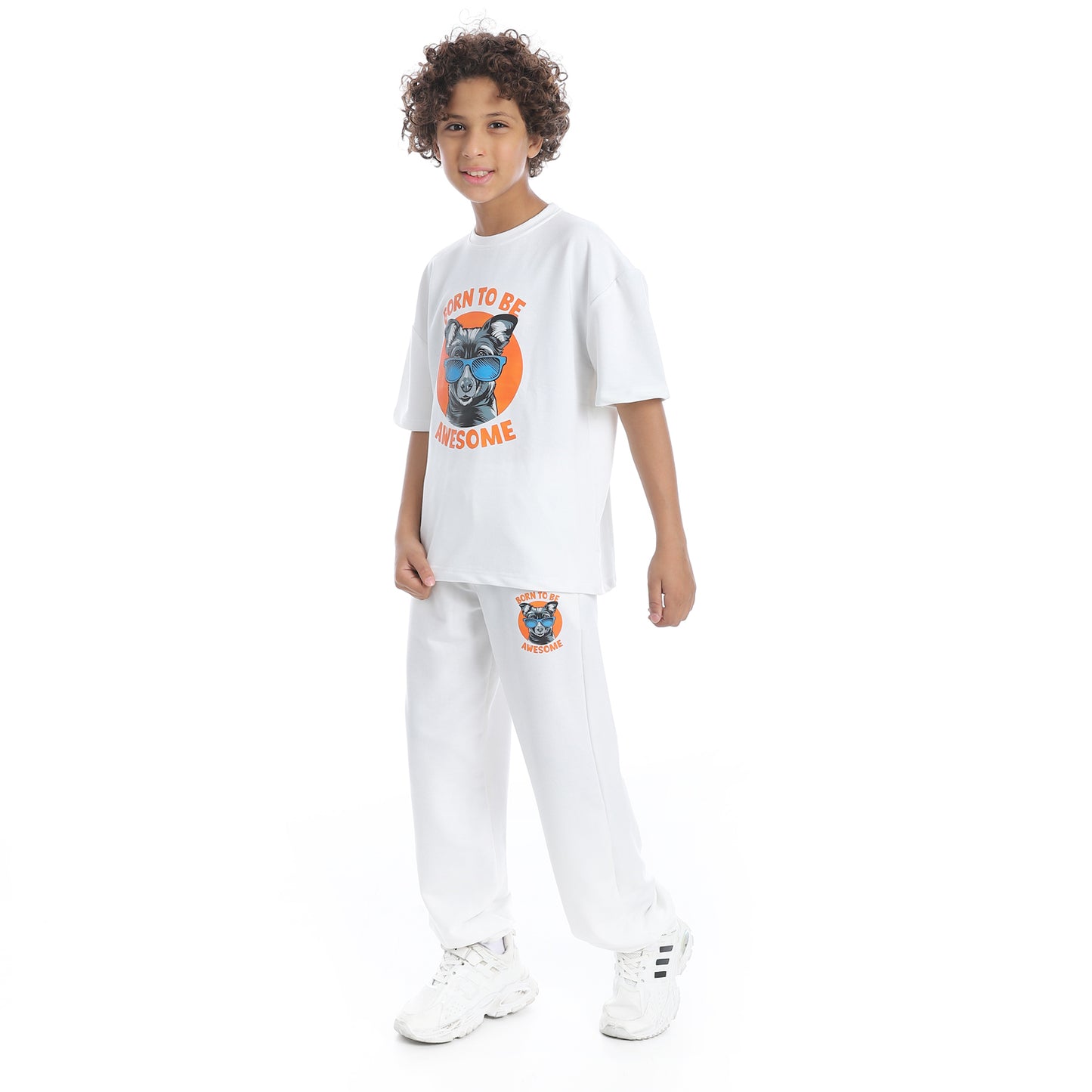Front Printed Pajama Set With Pant
