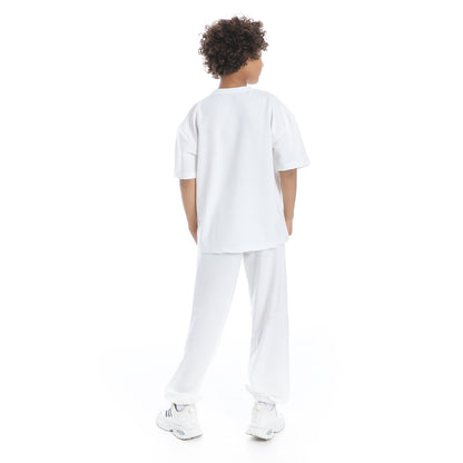 Front Printed Pajama Set With Pant