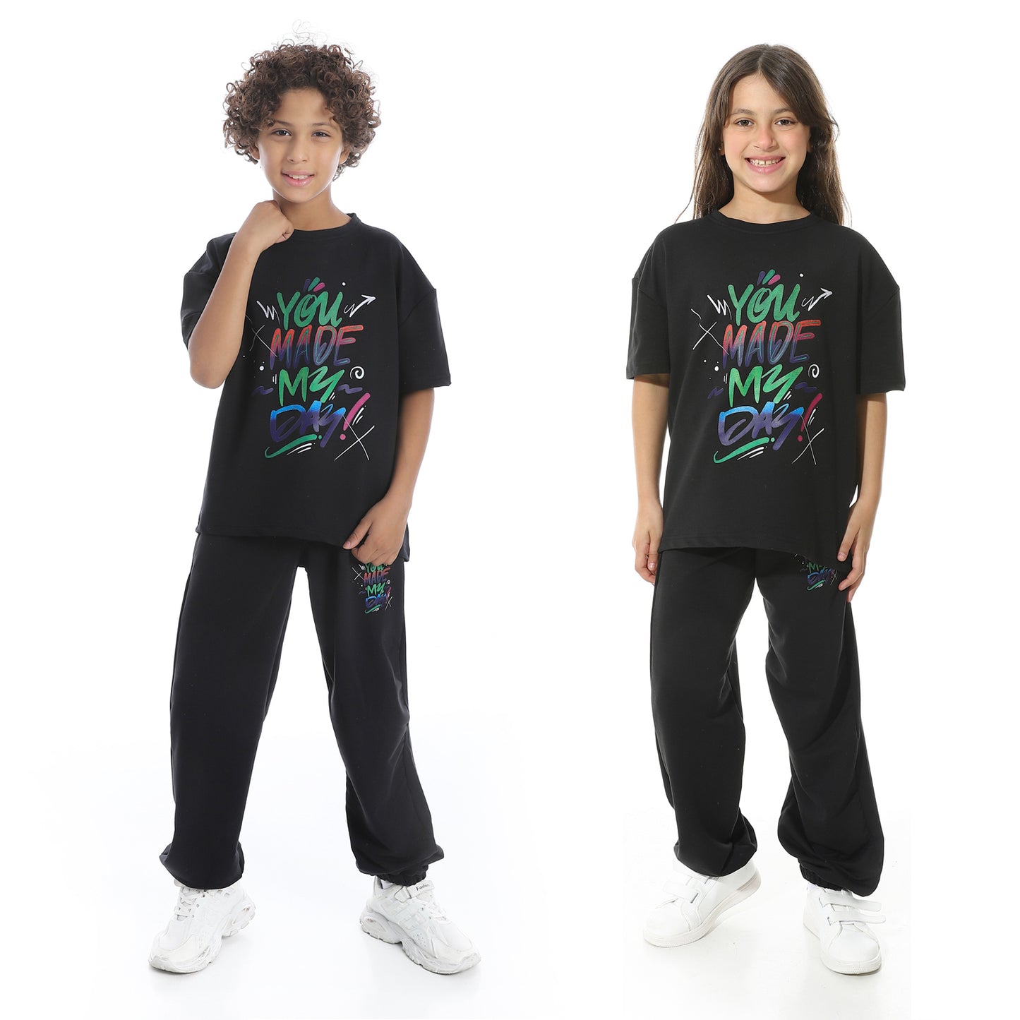 Front Printed Pajama Set With Pant