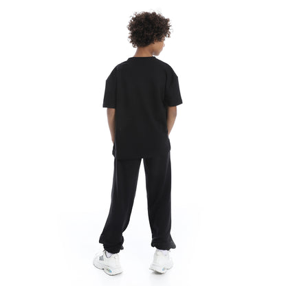 Front Printed Pajama Set With Pant