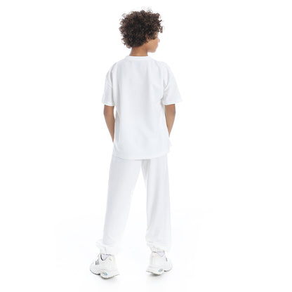 Front Printed Pajama Set With Pant