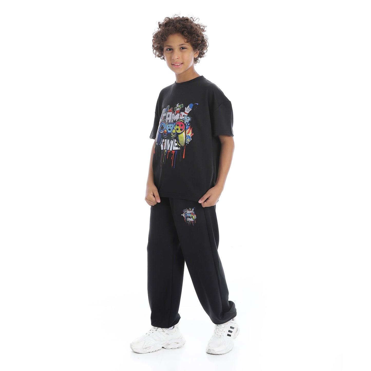 Front Printed Pajama Set With Pant