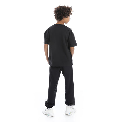 Front Printed Pajama Set With Pant