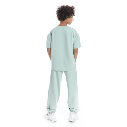 Front Printed Pajama Set With Pant
