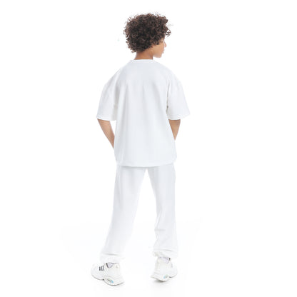 Front Printed Pajama Set With Pant