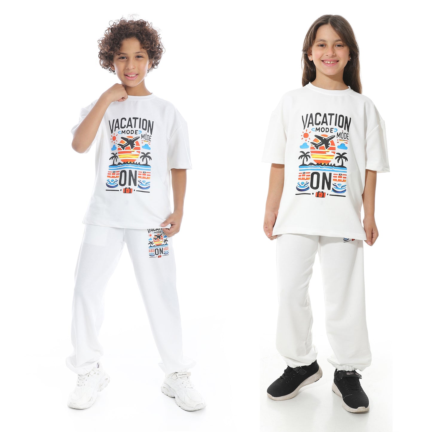 Front Printed Pajama Set With Pant