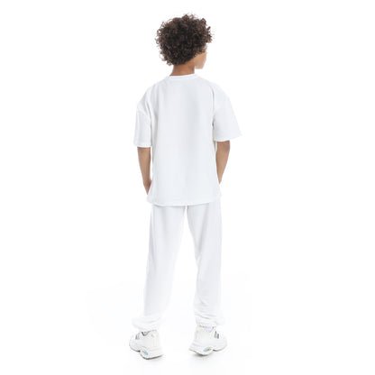 Front Printed Pajama Set With Pant