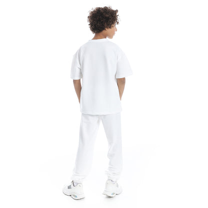 Front Printed Pajama Set With Pant