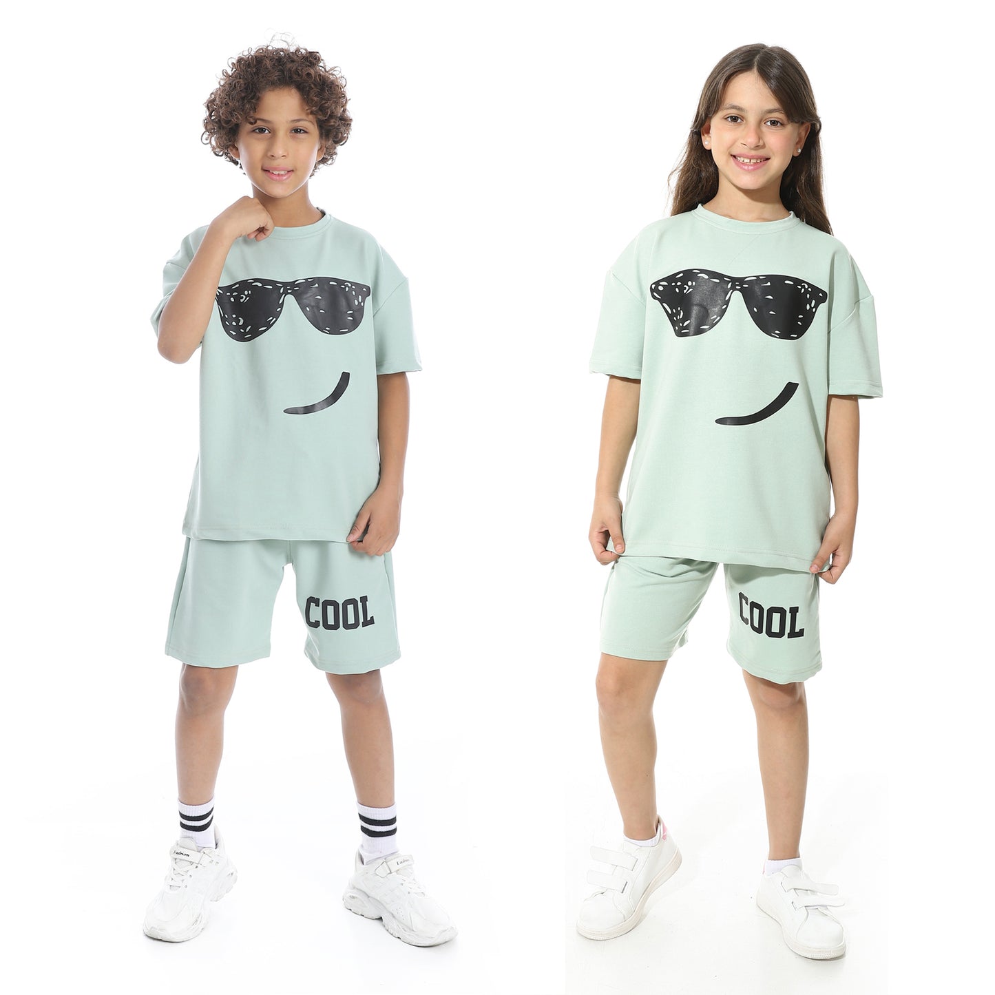 Front Printed Pajama Set With Short