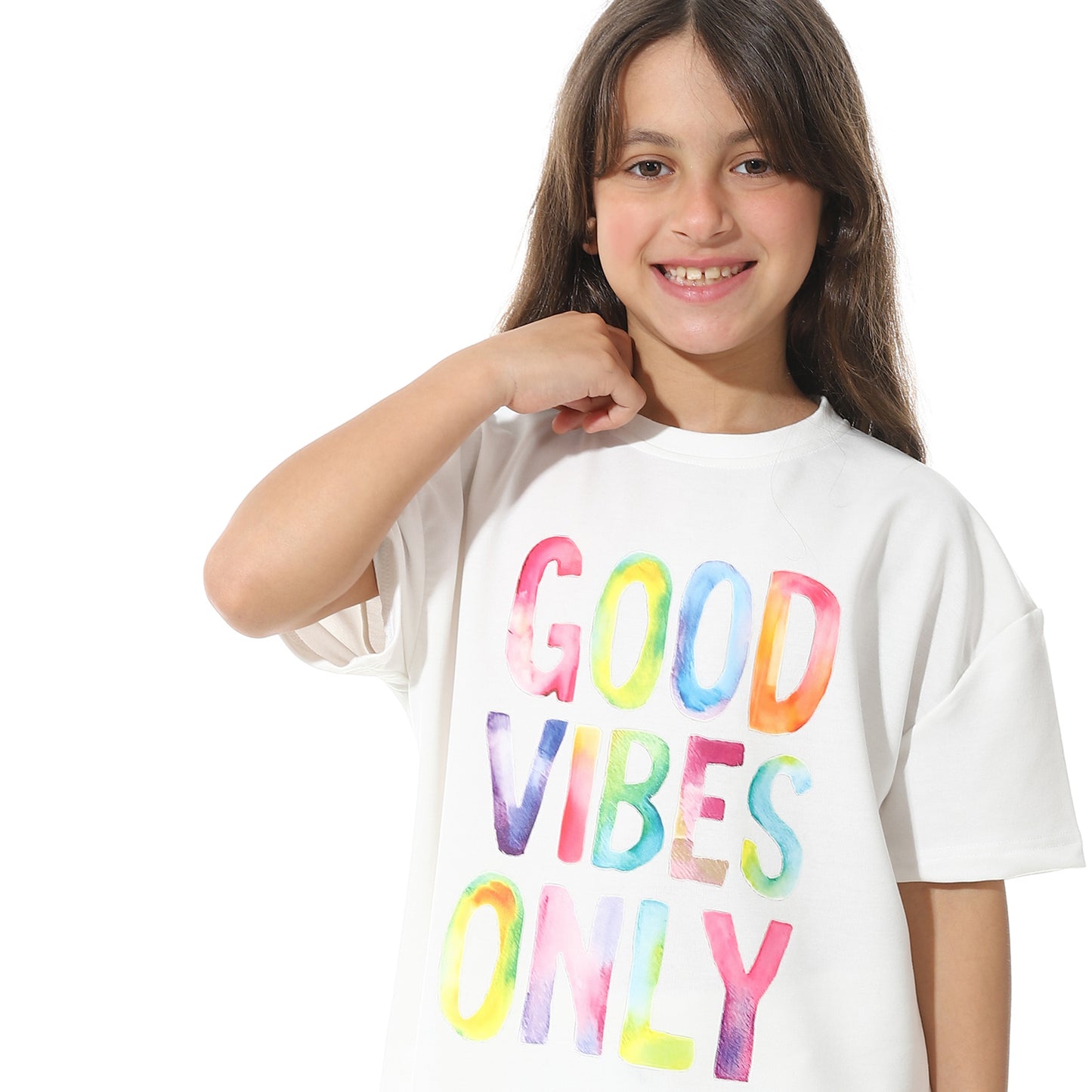 Red circle Front Printed Pajama Set With Short for kids