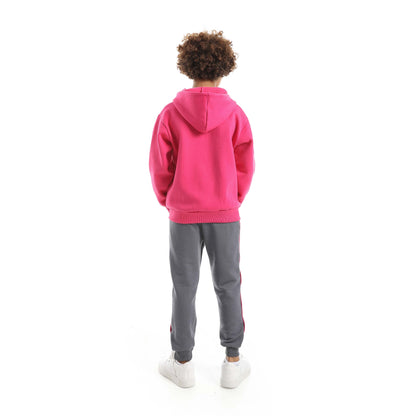 Red Circle Sweatshirt + Pants Set Kids