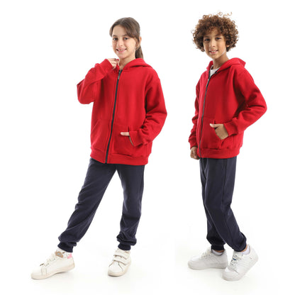 Red Circle Sweatshirt + Pants Set Kids