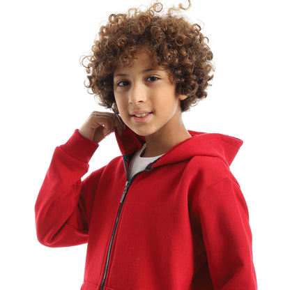 Red Circle Sweatshirt + Pants Set Kids