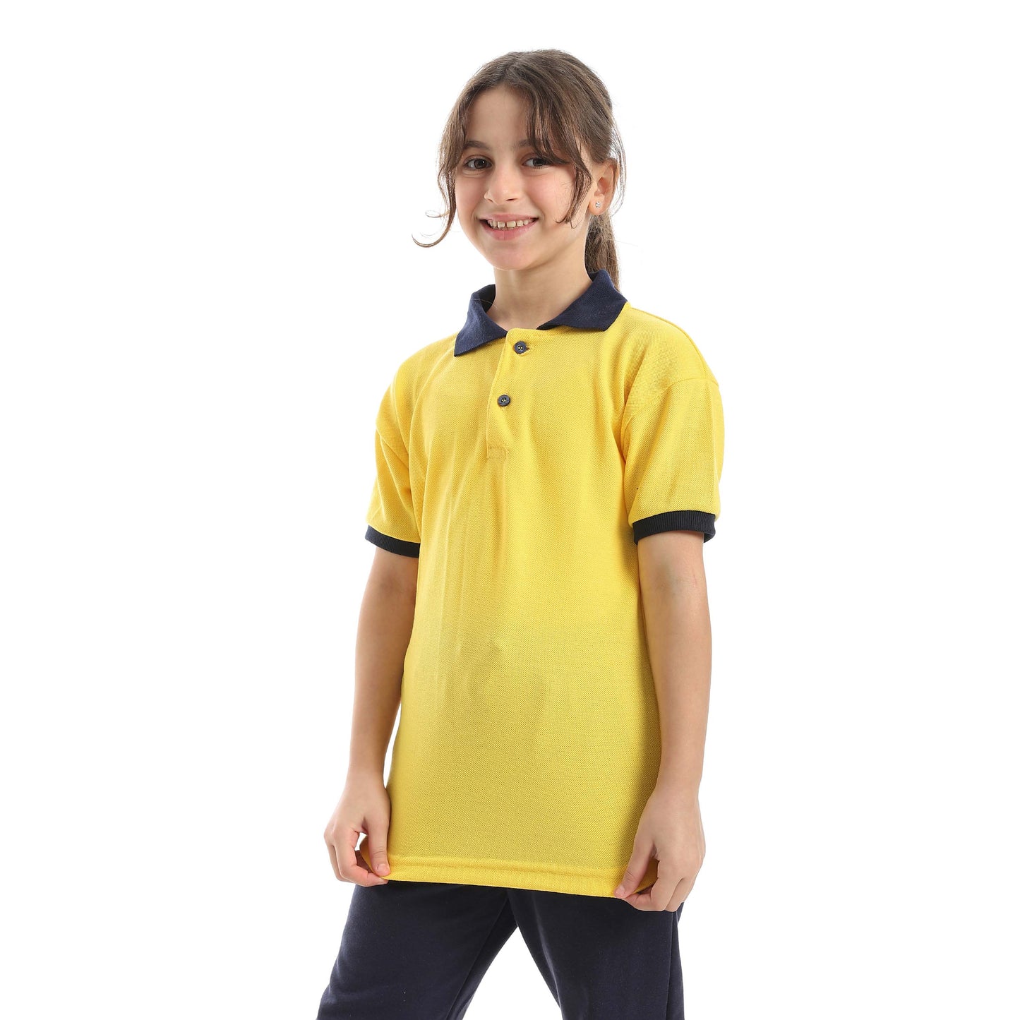 Red Circle Half Sleeve Polo Set + Pants Kids
