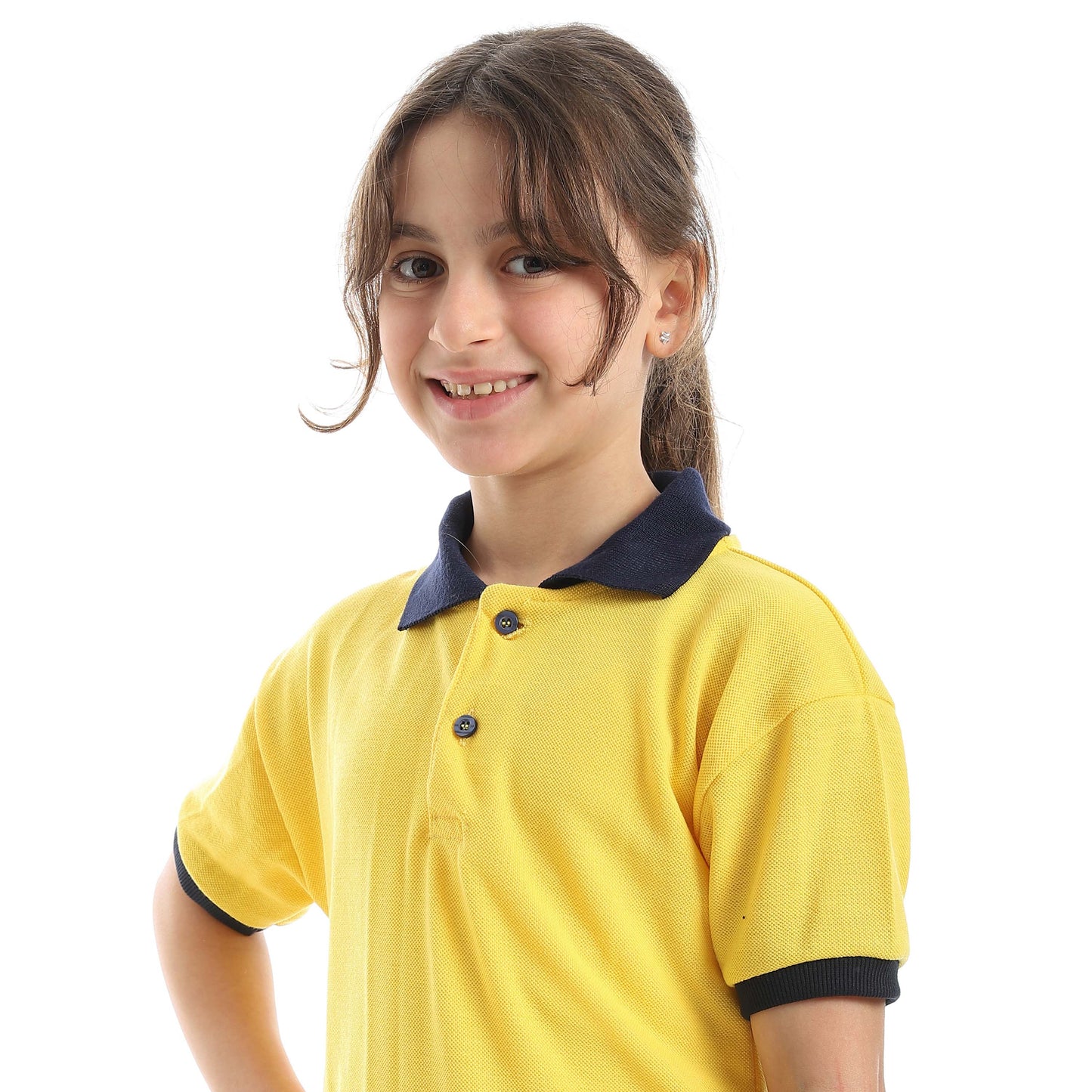 Red Circle Half Sleeve Polo Set + Pants Kids