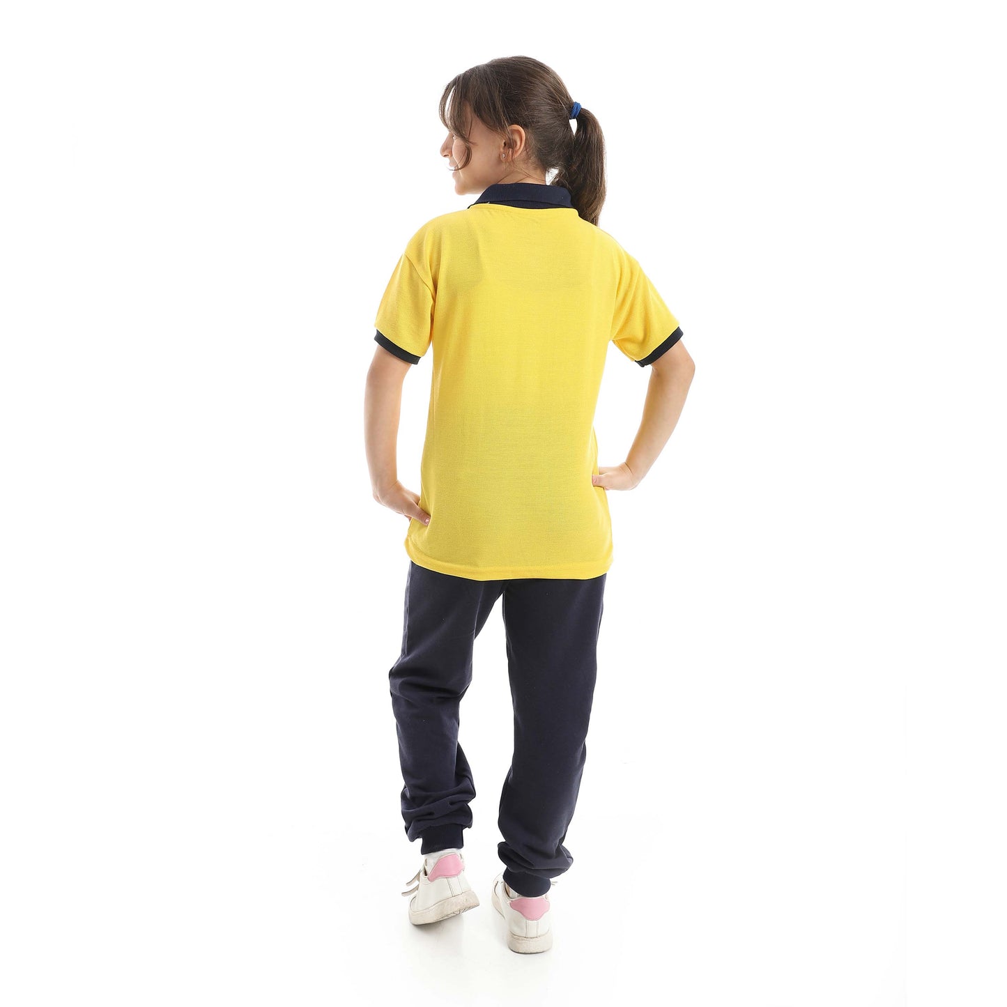 Red Circle Half Sleeve Polo Set + Pants Kids