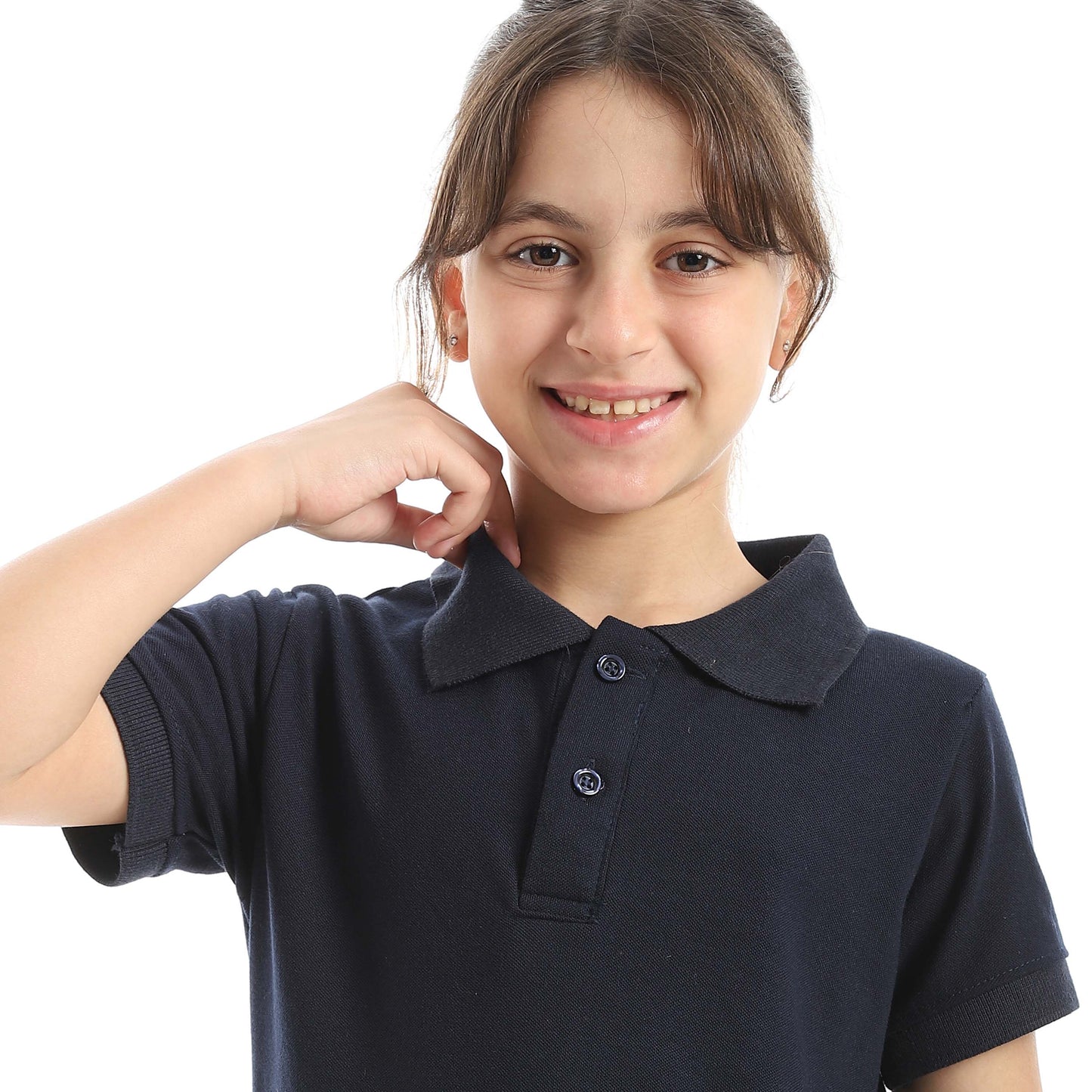 Red Circle Half Sleeve Polo Set + Pants Kids