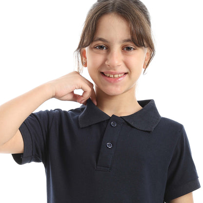 Red Circle Half Sleeve Polo Set + Pants Kids