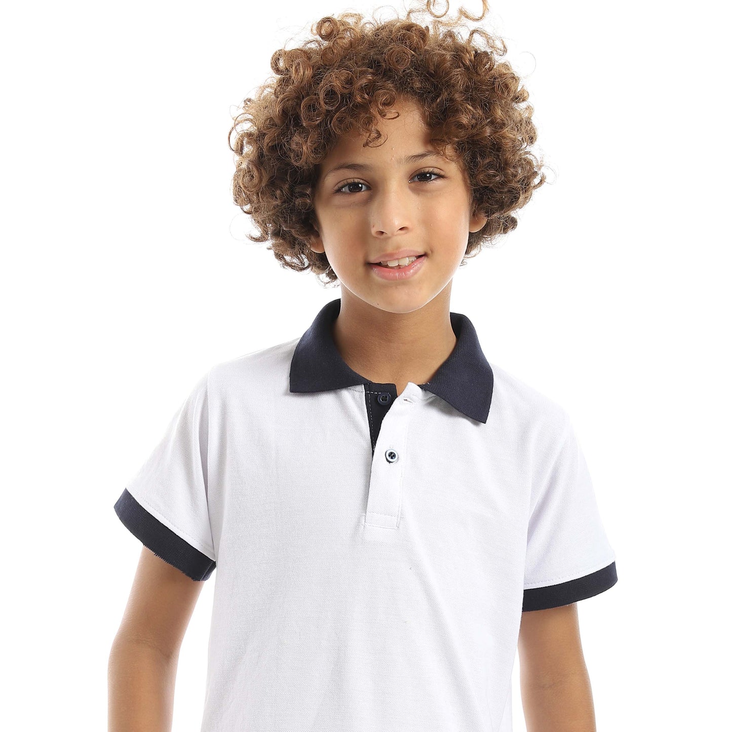Red Circle Half Sleeve Polo Set + Pants Kids