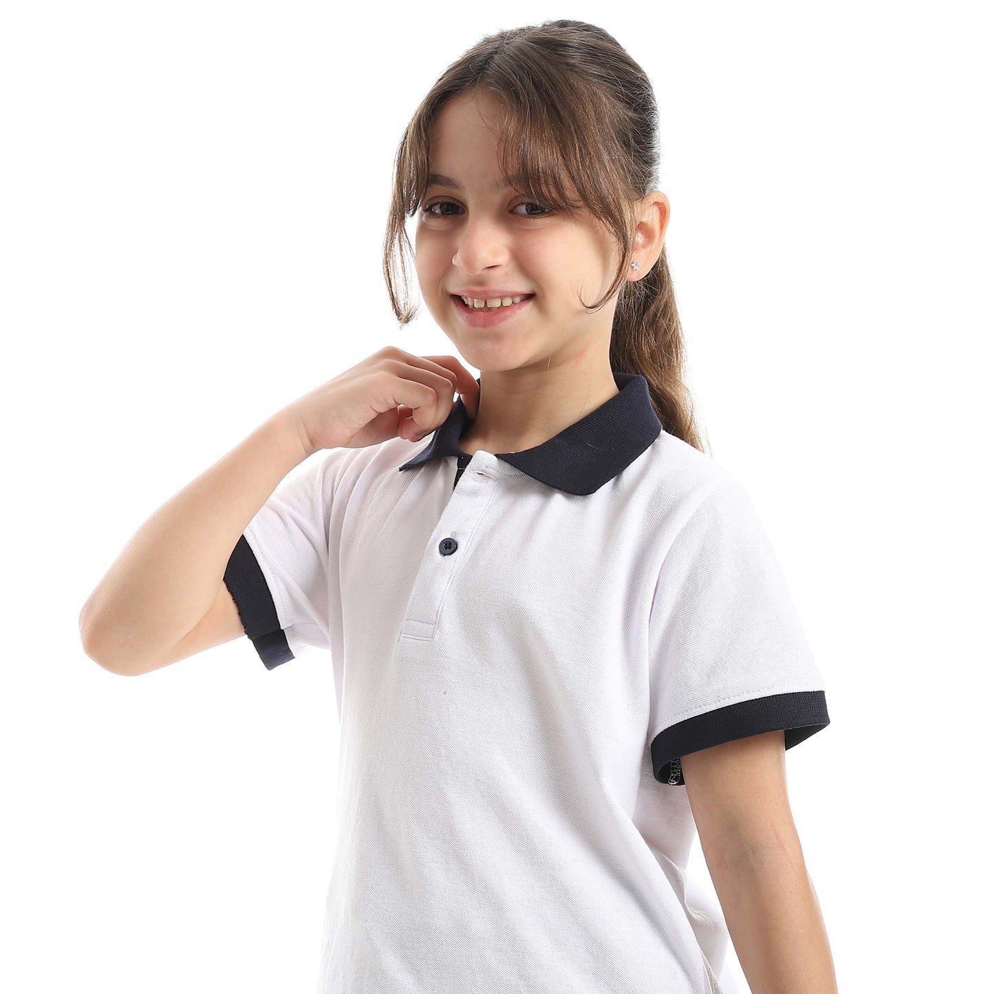 Red Circle Half Sleeve Polo Set + Pants Kids