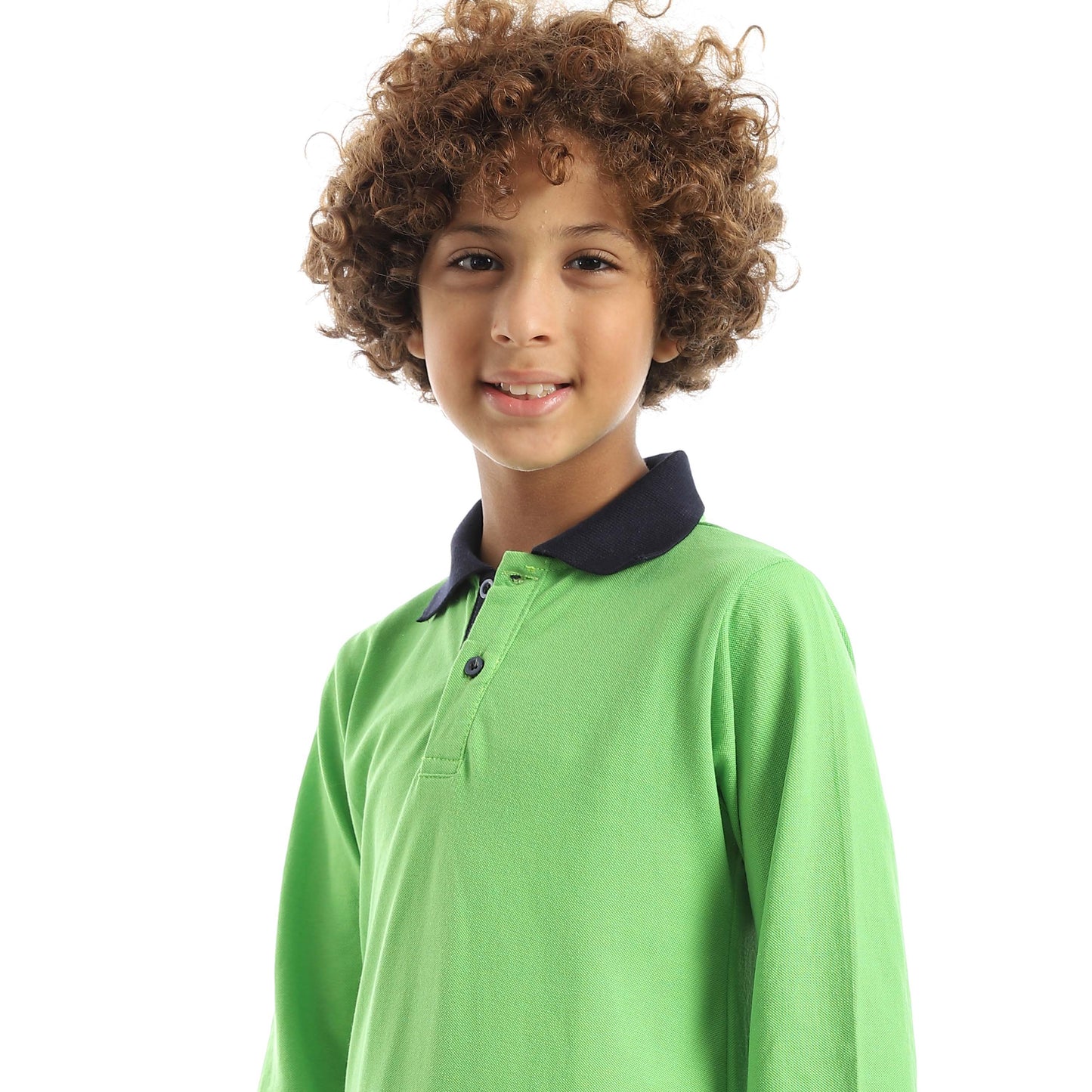 Red Circle Long Sleeve Polo Set + Pants Kids