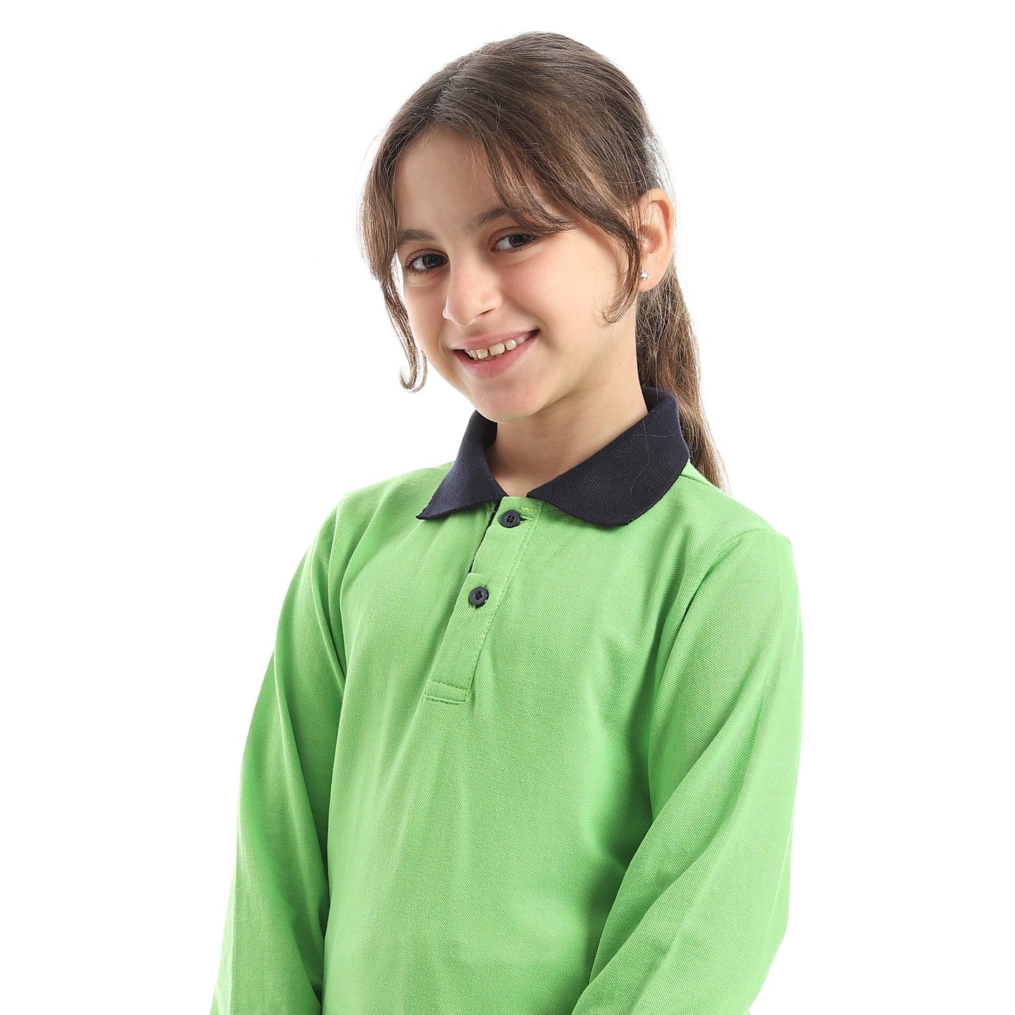 Red Circle Long Sleeve Polo Set + Pants Kids