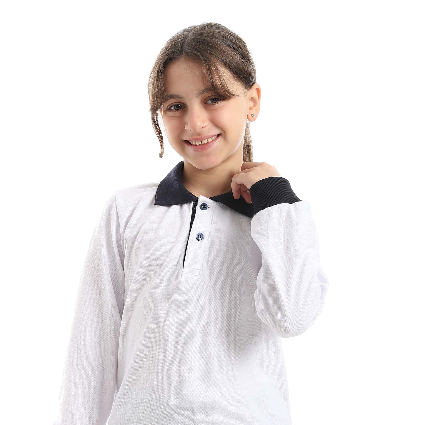 Red Circle Long Sleeve Polo Set + Pants Kids