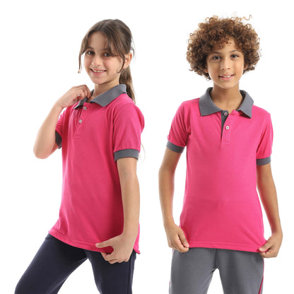 Red Circle Half sleeve polo t-shirt Kids