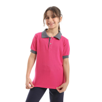 Red Circle Half sleeve polo t-shirt Kids