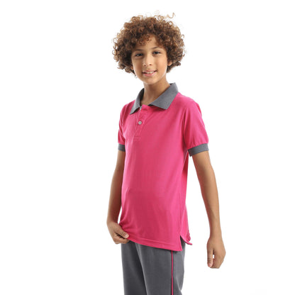 Red Circle Half sleeve polo t-shirt Kids